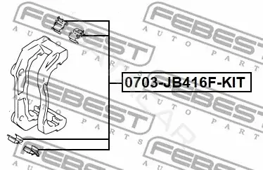 Ремкомплект тормозных колодок FEBEST 0703-JB416F-KIT