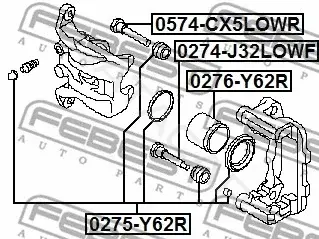 Поршень суппорта FEBEST 0276-Y62R