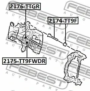 Поршень суппорта FEBEST 2176-TTGR