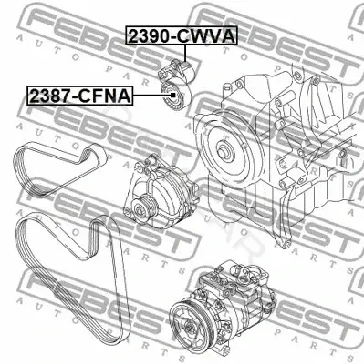 Натяжитель ремня генератора FEBEST 2390-CWVA