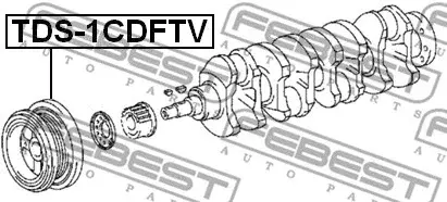 Шкив коленвала FEBEST TDS-1CDFTV