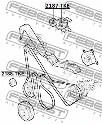 Натяжной ролик ГРМ FEBEST 2187-TKE