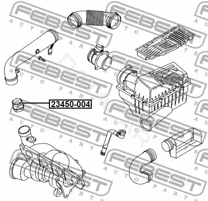 Патрубки системы охлаждения FEBEST 23450-004