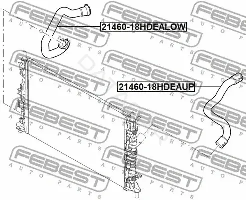 Фланец охлаждающей жидкости FEBEST 21460-18HDEALOW