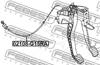 Трос сцепления FEBEST 02108-G15RA
