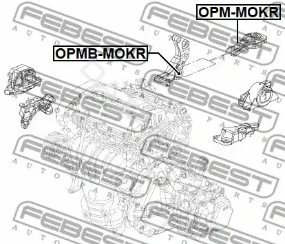 Подушка двигателя (Опора) FEBEST OPM-MOKR