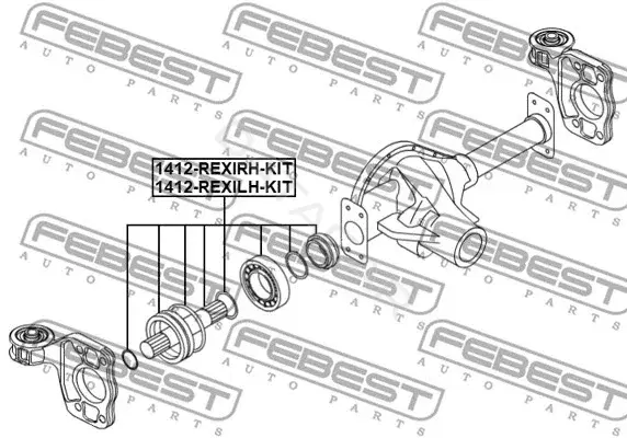 Приводной вал / Полуось FEBEST 1412-REXIRH-KIT