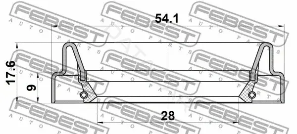 Сальник полуоси FEBEST 95FDS-30540918X