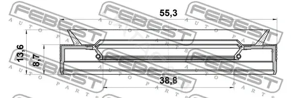 Сальник полуоси FEBEST 95PES-40550914C