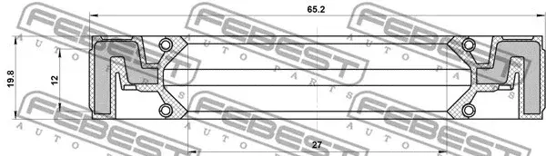 Сальник коленвала FEBEST 95QFS-28651220C