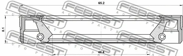 Сальник коленвала FEBEST 95LEY-50650808C