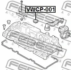 Сальник коленвала FEBEST VWCP-001