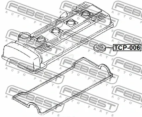 Сальник коленвала FEBEST TCP-006