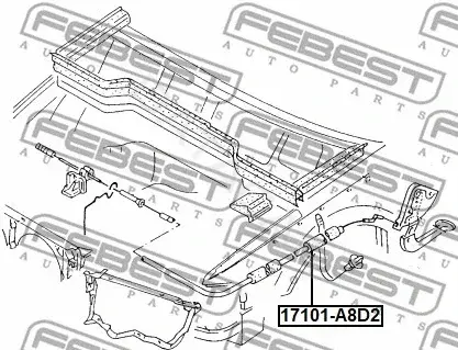 Трос капота FEBEST 17101-A8D2