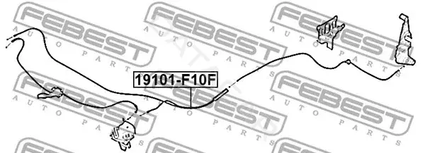 Трос капота FEBEST 19101-F10F