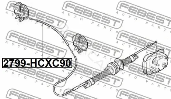Трос капота FEBEST 2799-HCXC90