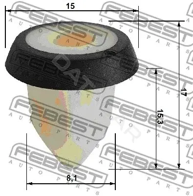 Клипса молдинга FEBEST 88570-076
