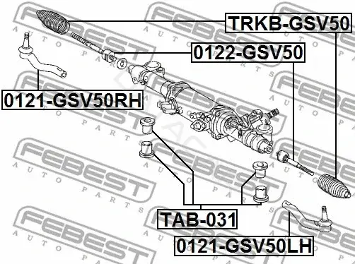 Пыльник рулевой рейки FEBEST TRKB-GSV50