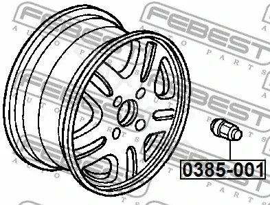 Гайка колеса FEBEST 0385-001