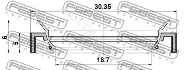 Ремкомплект рулевой рейки FEBEST 95GAY-20300506X