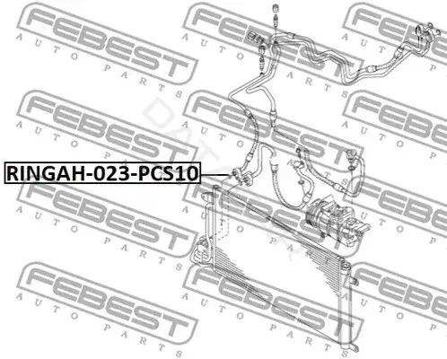 Сальник коленвала FEBEST RINGAH-023-PCS10