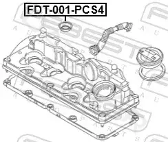 Прокладка клапанной крышки FEBEST FDT-001-PCS4
