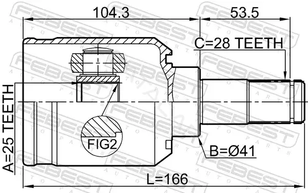 Шрус FEBEST 1511-001