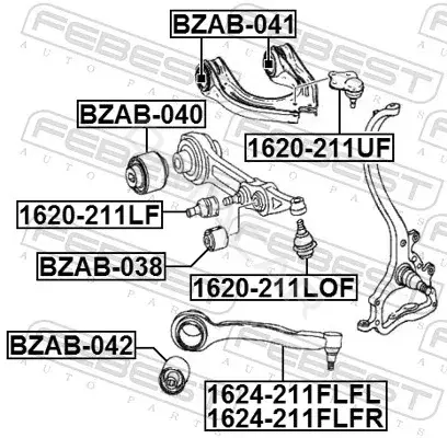 Рычаги FEBEST 1624-211FLFL