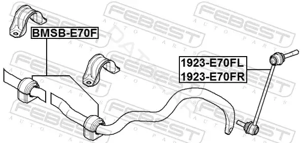 Втулки стабилизатора FEBEST BMSB-E70F-KIT