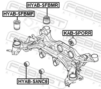Втулки стабилизатора FEBEST HYAB-SFBMR