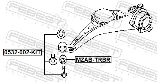 Болт подвески FEBEST 0532-002-KIT