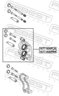 Суппорт тормозной FEBEST 1677-906FRH