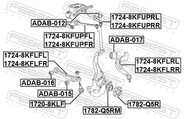 Рычаги FEBEST 1724-8KFUPFR