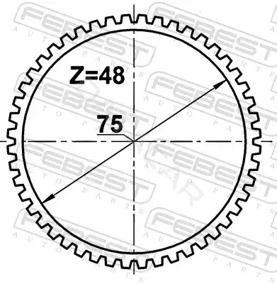 Кольцо АБС FEBEST RABS-DUSTA48