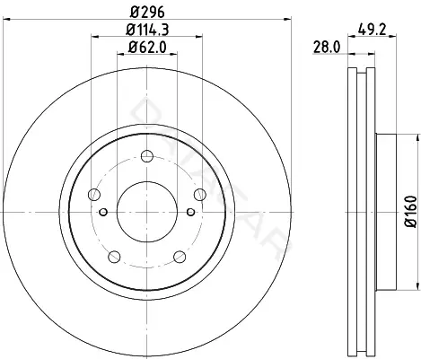 Тормозные диски NISSHINBO ND1028K