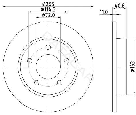 Тормозные диски NISSHINBO ND5008K