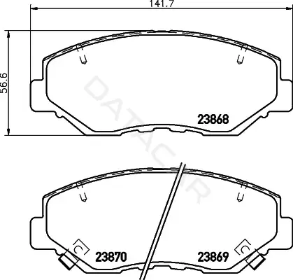 Тормозные колодки NISSHINBO NP8004