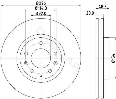 Тормозные диски NISSHINBO ND5025K
