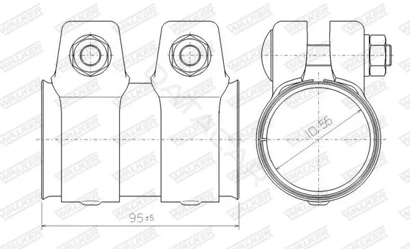 Хомут глушителя WALKER 80250