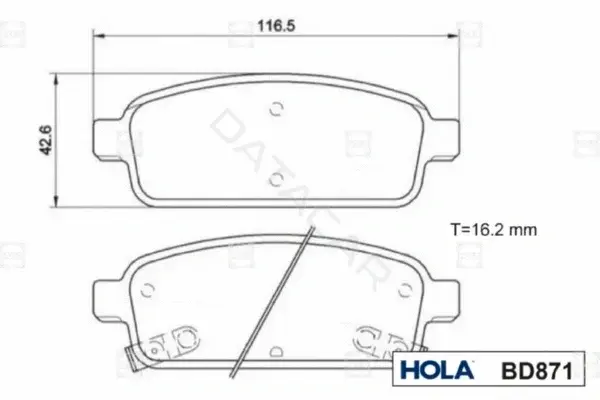 Тормозные колодки HOLA BD871