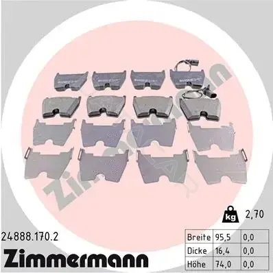 Тормозные колодки ZIMMERMANN 24888.170.2