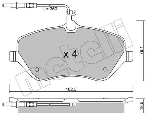 Тормозные колодки METELLI 22-0601-0