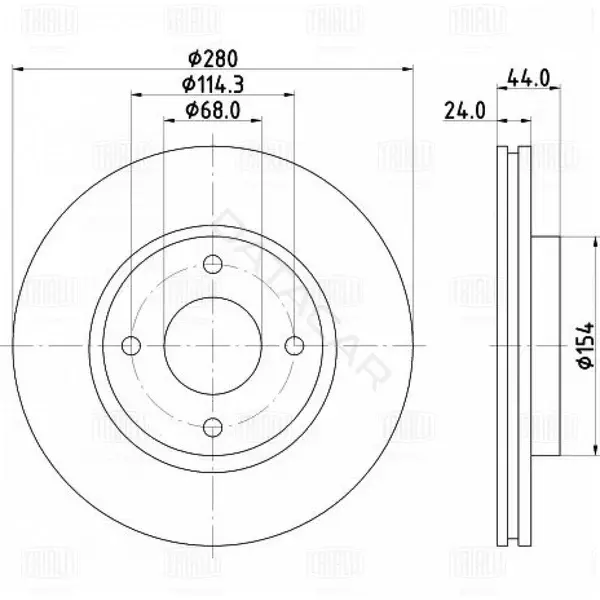 Тормозные диски TRIALLI DF140119