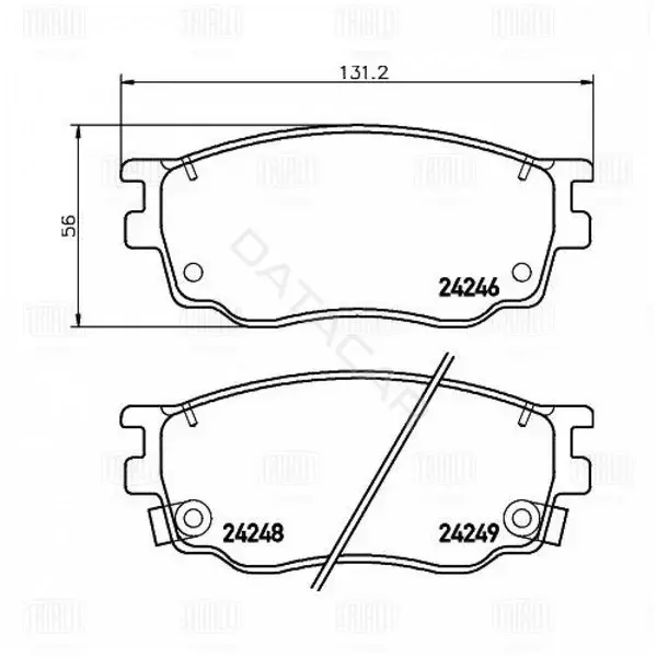Тормозные колодки TRIALLI PF2502
