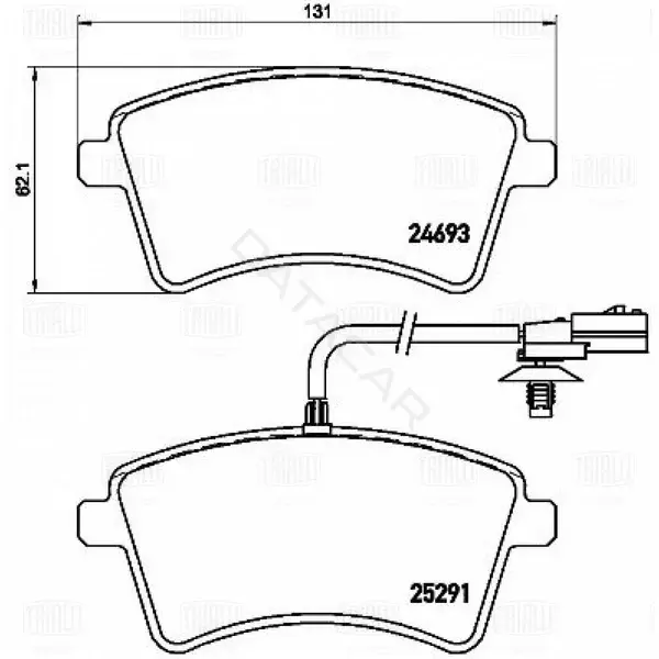 Тормозные колодки TRIALLI PF4389