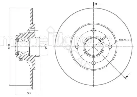 Тормозные диски TRUSTING DF1597A