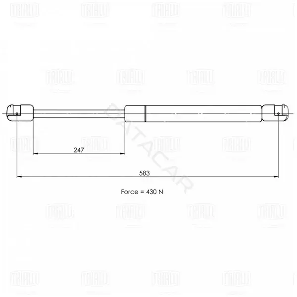 Амортизатор крышки багажника, капота, заднего стекла TRIALLI GS0906