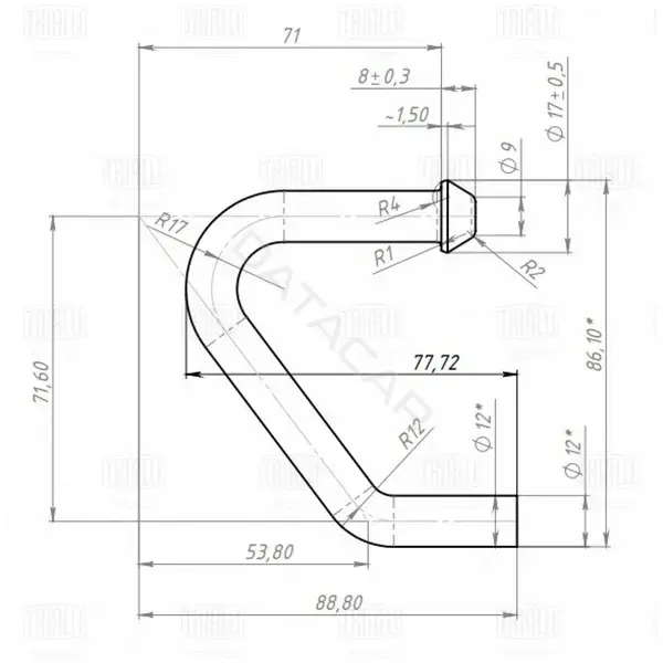 Хомут глушителя TRIALLI EMB0101