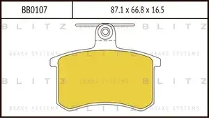 Тормозные колодки BLITZ BB0107