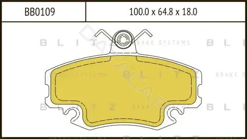 Тормозные колодки BLITZ BB0109
